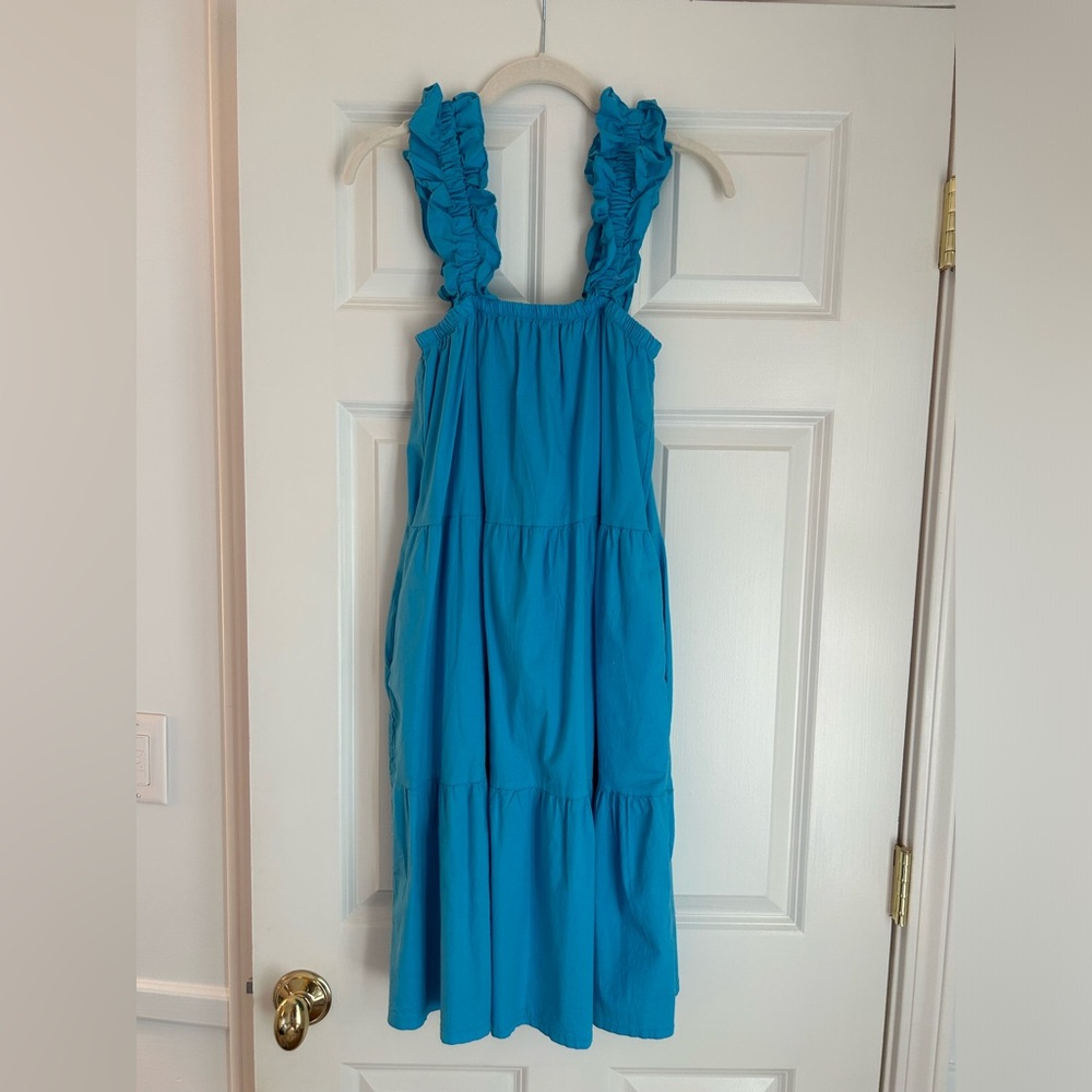 Sofia Collections - Made in Italy Midi Blue Summer Dress